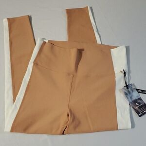 Kyodan NWT Ultra High Waist Tan and Off-White Leggings Size XL